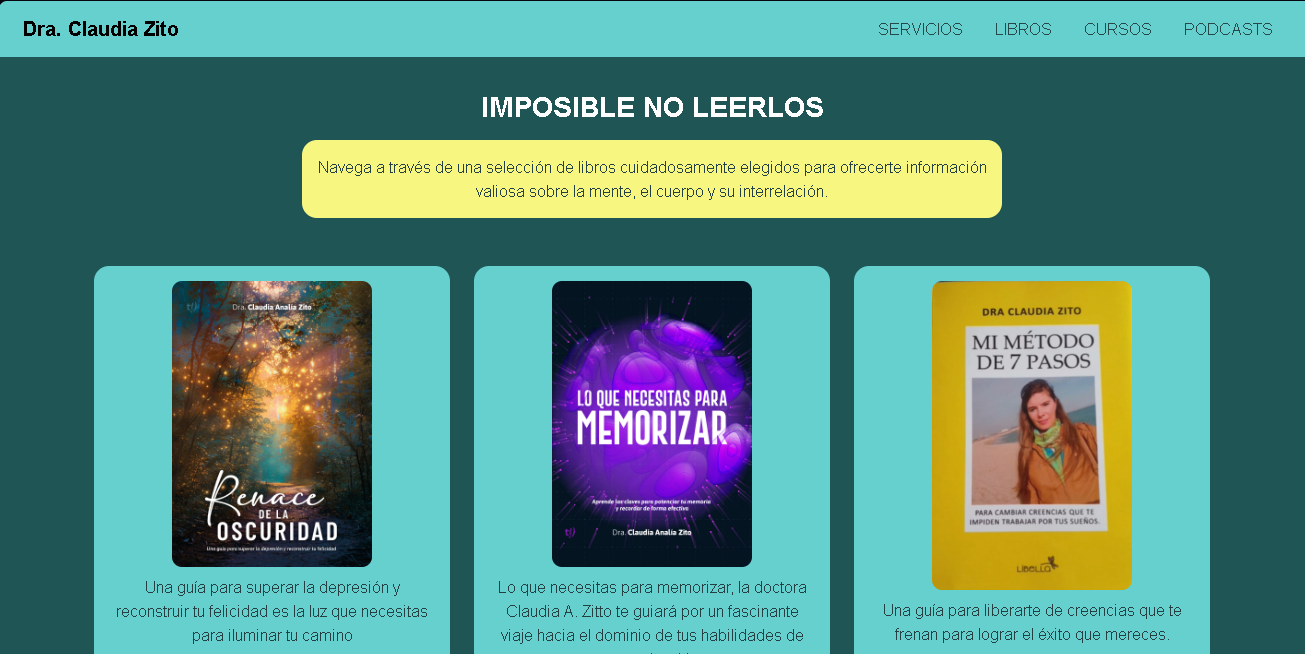Pagina web de Claudia Zito | Punto Norte